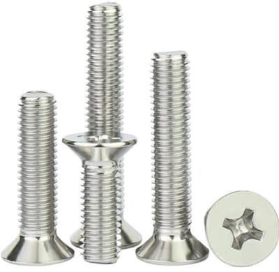 Verzonken Kop Schroeven - Machine Schroef Bouten - Bevestigen van materialen - 316 Roestvrij Staal - M6 x 80mm - Zilverkleurig