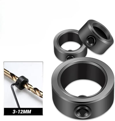8 Delige Diepteaanslag ringen – dieptestop - Instelringen voor Boordiepte instelling - traploos instelbaar - positioneringsregelaar- ringpositioneerder -LOUZIR