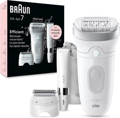 Braun Silk·épil 7 - Epilator met Ladyshave opzetstuk - type 7-441 - Wit/Zilver
