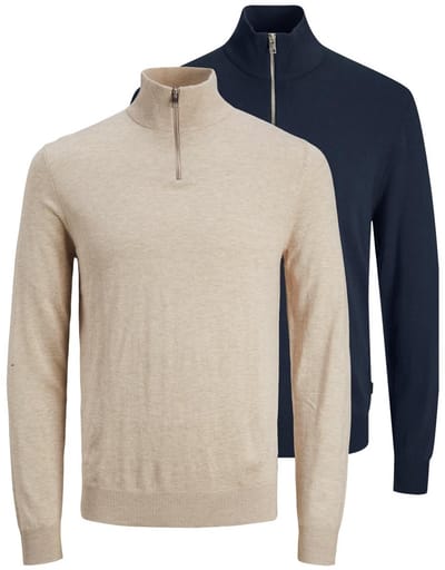 Jack & Jones Heren troyer 2 pack Emil Knit