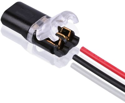 2x Kabelconnector - Snel verbinden - Geschikt voor 2 kabels - Snoerverbinder - Draadkoppeling - Elektronica - Zwart