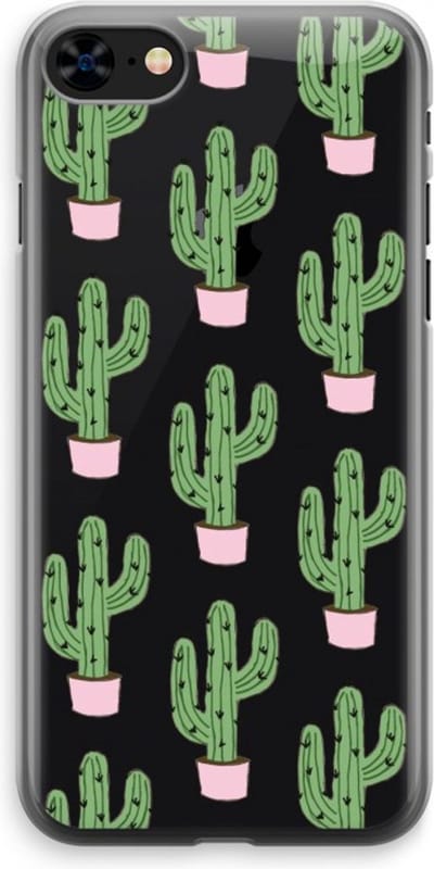 Case Company® - Hoesje geschikt voor iPhone 8 hoesje - Cactus Lover - Soft Cover Telefoonhoesje - Bescherming aan alle Kanten en Schermrand
