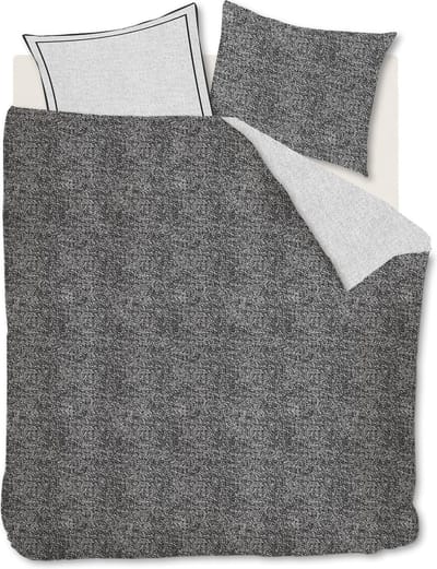 Riviera Maison Coco Dekbedovertrek - Eenpersoons - 140x200/220 cm - Anthracite