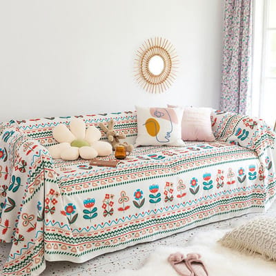 Nordische Bankdeken, Bankhanddoek, Antislip Bankkussenhoes, Nachtkastje Deken, Dutjesdeken 180*280cm
