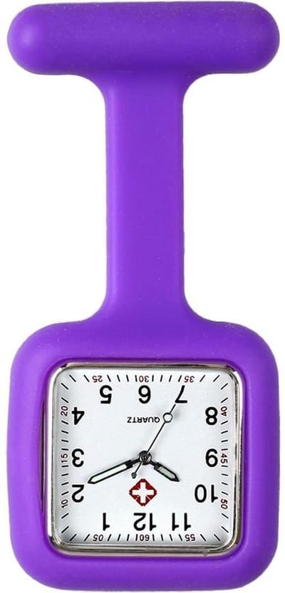Fako® - Verpleegstershorloge - Zusterhorloge - Verpleegster Horloge - Siliconen Vierkant - Paars