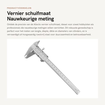 Dailygoods- Vernier Schuifmaat 0-150 mm - Nauwkeurige Meting - Roestvrij Staal - Duurzaam Gereedschap - Hoogwaardige Precisie - Gemakkelijk Af te Lezen - Meetlat