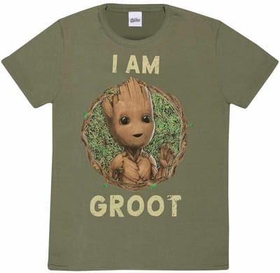 Guardians Of The Galaxy - Disney T-shirt - I Am Groot - Seventies Style - S tot XXL - voor Mannen - olijf