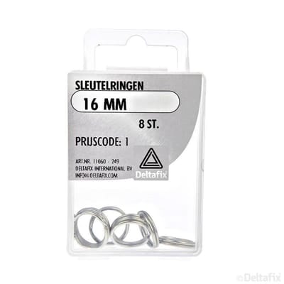 Sleutelringen 16mm 8st Deltafix