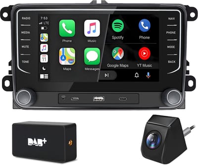 Cestovet Autoradio - geschikt voor VW Golf 5, 6, Polo, Skoda Caddy, T5, Passat - 7-inch Scherm - 2+64GB CARPLAY FM RDS - Achteruitrijcamera DAB+