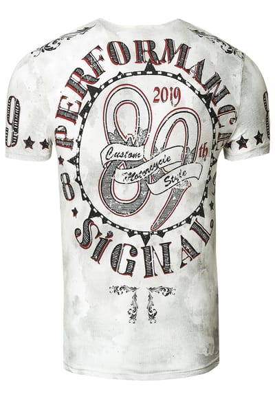 T-shirt met een was met schedelprint