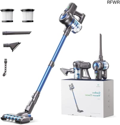RFWR® Snoerloze Stofzuiger 6 in 1 met LED Verlichting – Krachtige 22000PA Zuigkracht en Tot 30 Minuten Werktijd