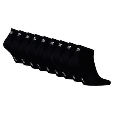 9-Paar Sneaker sokken - Katoen - Invisible - Voordeelverpakking enkelsokken voor dames en heren - 42 - Zwart
