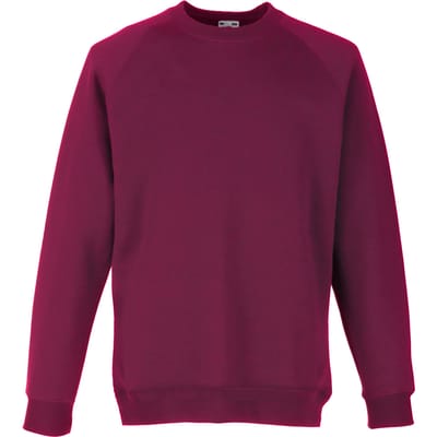 Fruit Of The Loom Kinderen Unisex Raglan mouwen Sweatshirt (Bordeux)