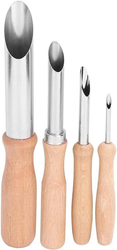 Klei Ronde Gatensnijder - Aardewerk Gereedschap - Keramiek Beeldhouwen - 4 Verschillende Maten - Set van 4 - Niet Gespecificeerd