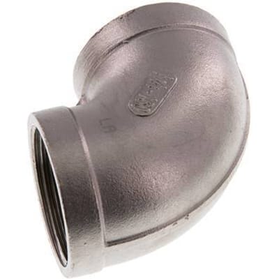 Rp 1 1/4'' RVS L-Fitting 90graden 16 Bar