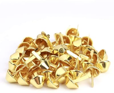 ONF3 - Klinknagels voor Leer - Decoratie en Reparatie - 50 Stuks - Goud - Klinknagel Tool voor Handtassen - Hoogwaardige Klinknagels voor Creati...