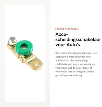 Dailygoods - Accu-scheidingsschakelaar voor Auto's