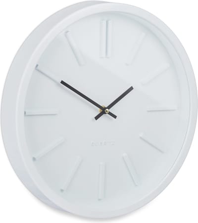 wandklok - Ø 35 cm - zonder secondewijzer - modern - wit