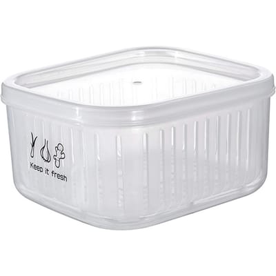Voedselopbergdoos Dubbele Laag Multifunctioneel Gehakte Groene Ui Gember Knoflook Transparante Container white