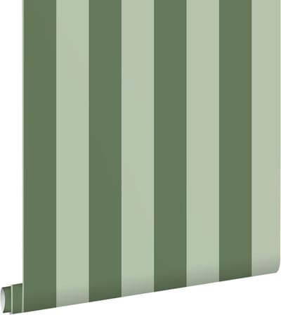 ESTAhome behang strepen donkergroen - 0.53 x 10.05 m - 131920