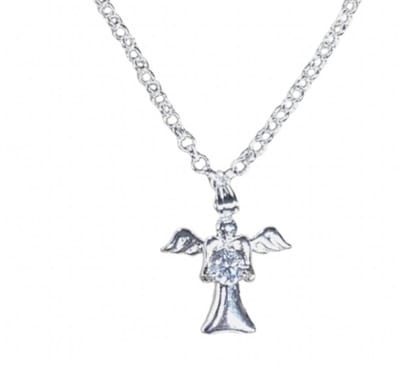 Ketting- engel -zirkonia-zilverkleur - Charme Bijoux