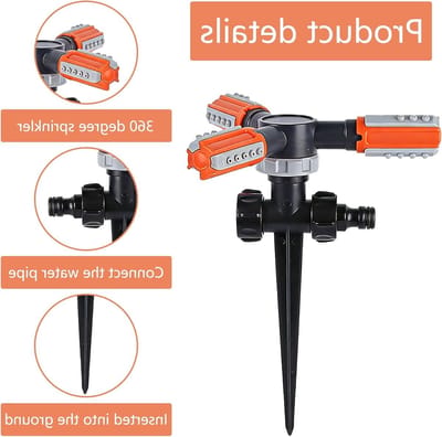Automatische 360° Rotating Sprinkler met 3 Armen voor Tuin, Irrigatie en Auto Wassen - Ideaal voor Kleine Ruimtes en Effectieve Waterbesparing