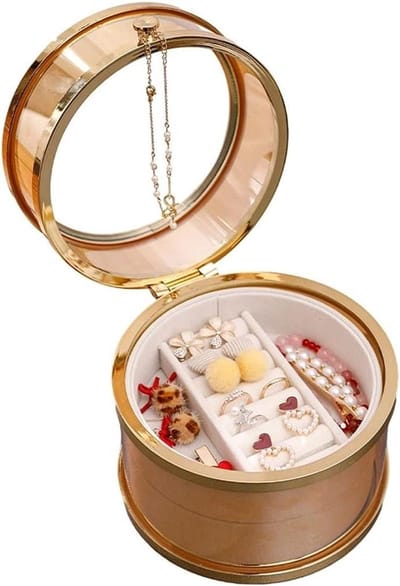 Sieradenkistje Opbergdoos - Juwelendoosje Draagbaar - Sieraden Organiseren - Verdeelde Vakken - 5.5 x 3.1 x 1.9 inch - Transparant
