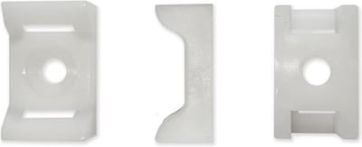 Kortpack - Schroefzadels - Voor tyraps t/m 9.0mm breed - Met 5.4mm schroefgat - Wit - 100 stuks - (099.8946)