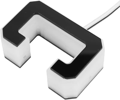 Huisnummerbord LED - Verlicht Adres - Huis Verfraaien - Weerbestendig Acryl - 12x4 cm - Zwart Wit