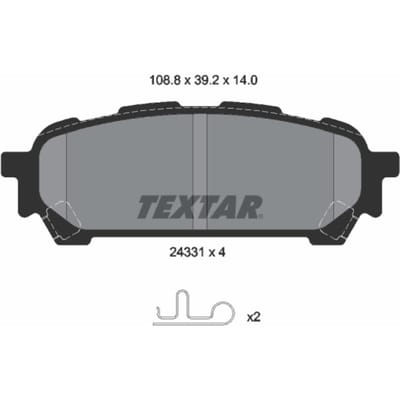 Remblokset TEXTAR 2433101, achter