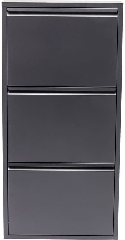 Schoenenkast Caruso antraciet 3 laden Kare Design