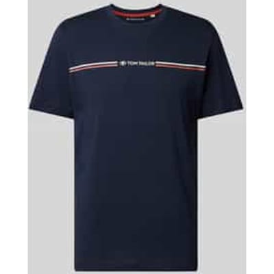 Tom Tailor - T-shirt met print - Maat M - sky captain blue