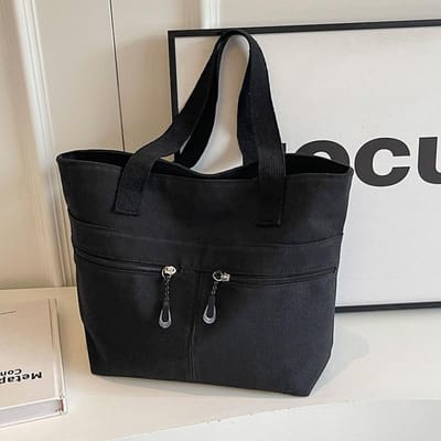 Grote capaciteit schoudertote tas voor dames Nieuwe canvas tas voor dames Eenvoudige casual schoudertas voor woon-werkverkeer Handtas voor dames gray