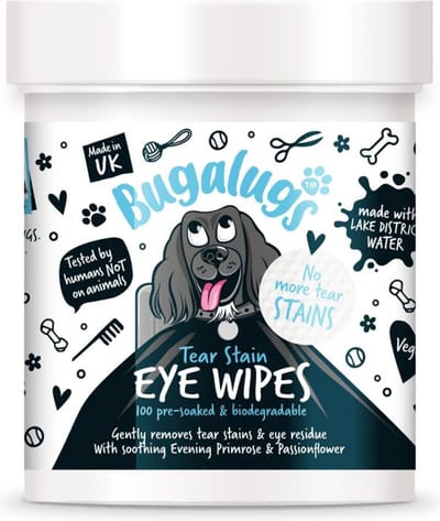Bugalugs - Oogdoekjes hond - Oogreiniger - Oogverzorging - Biologisch afbreekbaar - 100 stuks