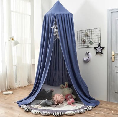 IL BAMBINI - Grote Baby Klamboe voor Babykamer - Babybedje - Blauw - Polyester