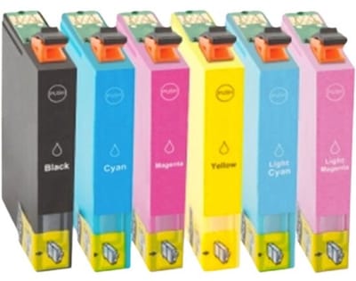 T0807 Multipack Zwart+5 Kleuren Inkt Cartridges | Compatible met Epson T0807 Multipack | Geschikt voor Epson Stylus Photo (P)50, PX 650, PX 660, PX (700)(710)(720)(730) W, PX (800FW)(810FW)(820FDW)(830FDW), R 265, R 285, R 360, RX 560, RX 585, RX 685