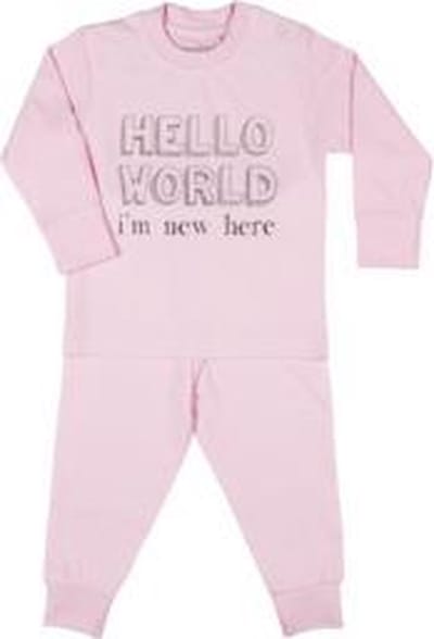 Frogs and Dogs Pyjama Hello World Pink maat 74