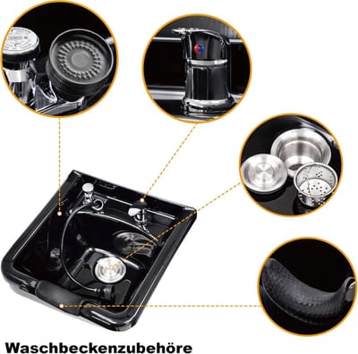 RFWR® Professionele achterwaartse wastafel voor kapsalon - Elegante en duurzame saloninrichting