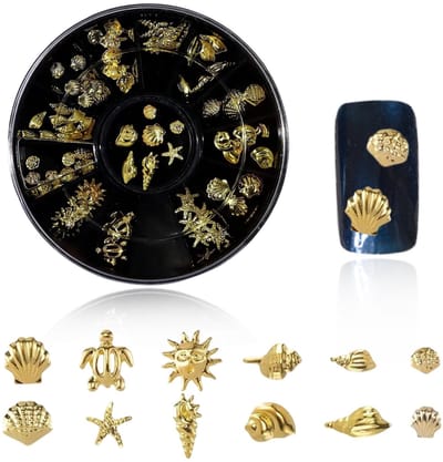 Dailygoods - Set van Gouden Zomerse Nagelbedels voor Nagelkunst