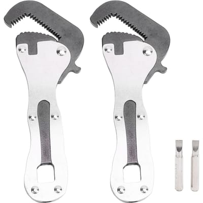 Micro Moersleutel Metaal Ergonomisch Draagbaar Multifunctioneel Micro Zelfinstellende Moersleutel voor Krappe Ruimte white