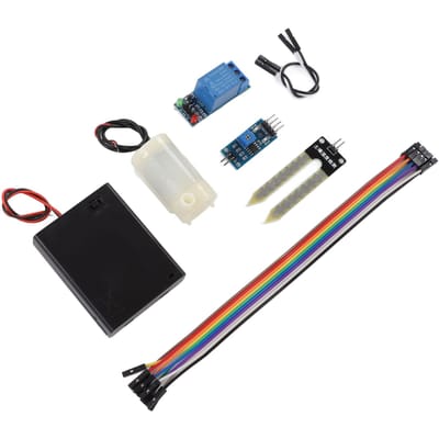 Automatische Bloem Watergeefpomp Irrigatie Relais Module Bodemvochtigheidssensor Module Verbindingslijn Kit black
