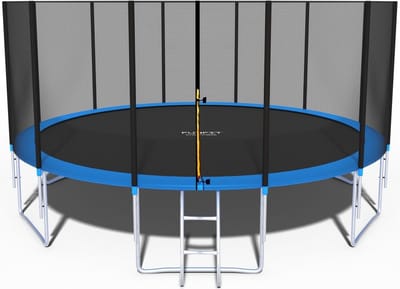 Trampoline 490 cm - met net en ladder - blauw - tot 150 kg