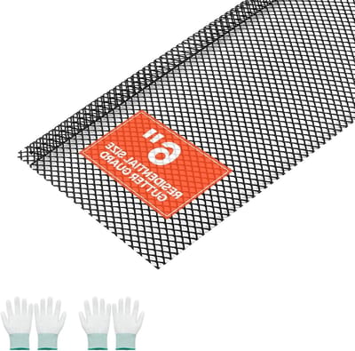 Dakgootgaas - Dakgootbescherming - Bladeren Blokkeren - Microperforaties Ontwerp - 3658 m lengte - Zwart