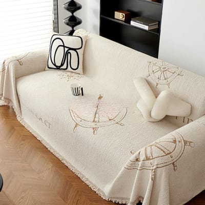Eenvoudige Moderne Lichte Luxe Bank Handdoek voor Alle Seizoenen Nieuwe Leren Kussenhoes Antislip All-inclusive Deken 180*130cm