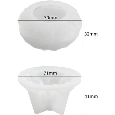 DIY Kristal Epoxy Hars Mal Lotus Kaarsenhouder Spiegel Siliconen Mal