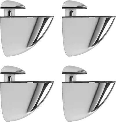 Glasklem - 4 stuks - Glas Plankdragers - Kastplankdrager - Met schroeven - Zinklegering - Verstelbare - Geschikt Voor 2 mm-22 mm dik glas en houten planken - Zilver
