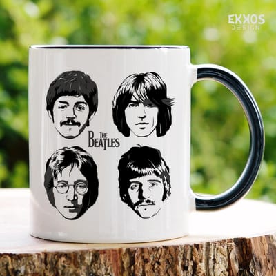 The beatles mok - Valentijn cadeautje voor hem - Valentijn cadeautje voor haar - Moederdag cadeau - Moederdag - Valentijdag cadeau - Cadeau voor vrouw - Mokken en bekers - Cadeau voor moeder - Mama cadeau - Valentijndag - Theeglazen - Koffiemok