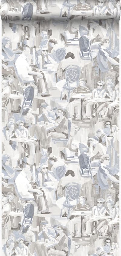 Origin Wallcoverings behang figuratief motief klei grijs - 53 cm x 10.05 m - 347421