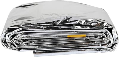Nood Isolatie Deken - Reddings Slaapzak - Buiten Overleven - Zonnebrand Reflectie - 210 x 140 cm - Zilver Goud