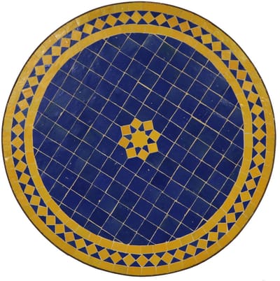 Mozaïek tafel uit Marokko - Rond -M60-17